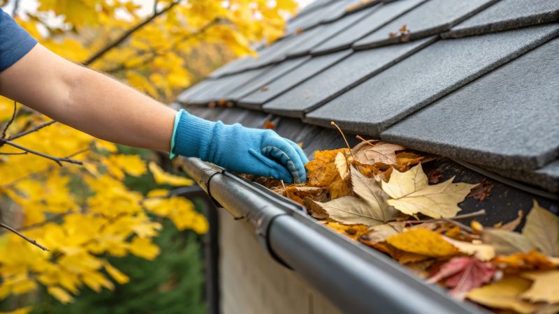 Autumn Gutter Clearing