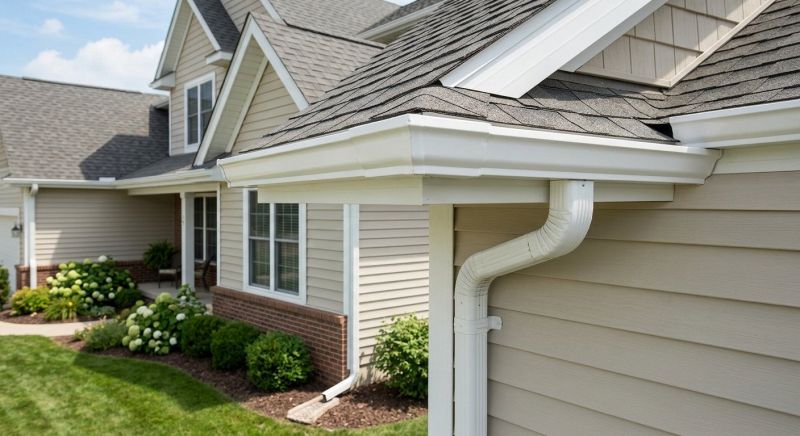Vinyl Gutters Installation project example